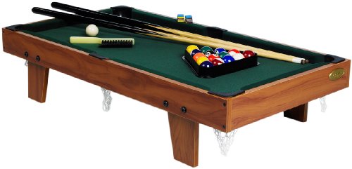 Gamesson 3' LTH Table Top Pool Table - 91x48x20cm | Ideal for All Ages | Complete with Accessories | Hidden Ball Baskets | Easily Storable | Perfect for Home Entertainment