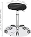 EASY LIFE Saddle Stool Rolling Chair Hydraulic Adjustable with Wheels for Office Home Salon Spa Studio (Black)