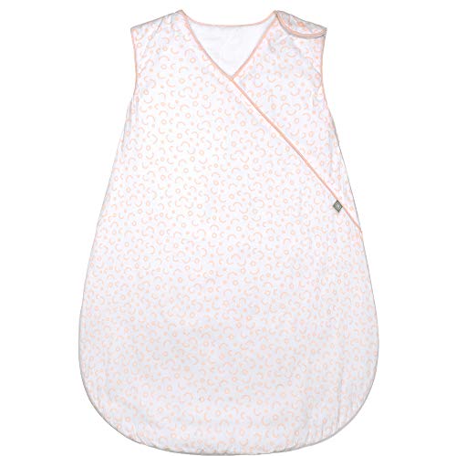 emma & noah | Saco de dormir de invierno para bebé | 100% algodón | Temperatura: 15-21°C grados - espesor 2.5 TOG | Edad: 18-36 meses | Tamaño: 110 cm | Diseño: Puntos Melocotón