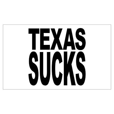CNW Studio Texas Sucks Decal Vinyl Bumper Sticker 5" Cover