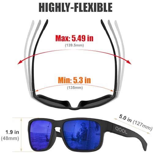 Image of Floating Polarized Fishing Sunglasses Saltwater Resistant Lenses That Coating Won't Peel Rub off