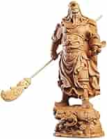 黄楊木彫 関公武財神像 工芸品 置物 黄楊木彫 関公武財神像 工芸品 置物