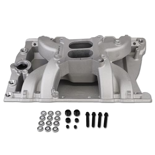 JGhyperX 7551 Intake Manifold Aluminum air gap Dual Plane Compatible with Oldsmobile 1968-1976 455 7.5L V8 Engine