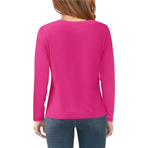 Toddler Soft Thick Crewneck Tee Tops Girls Comfort Basic Long Sleeve T-Shirt Unisex Cotton T-Shirt Top2