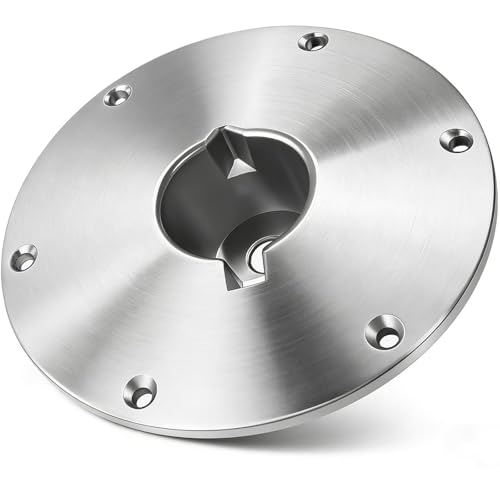 MTZUL 9' x 9' Boat Seat Base Aluminum Alloy Material Fits 2' or 2 3/8' Pin Post Sockets SP-68914 Heavy Duty Boat Seat Pedestals Compatible with Attwood Swivl-Eze Boat Seat Mounts Fits Most Boats