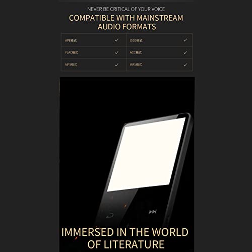 Reproductor MP3 MP4, Reproductor de Música MP3 Bluetooth 5,0 con Pantalla Táctil de 1,8 Pulgadas, Batería de Litio de 300MAH, Reproductor de Música Portátil para Deportes (Oro) - imagen 7