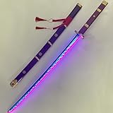 Edvena 41inch Roronoa Zoro LED Sword Handmade Katana Cosplay Anime Lightsaber, Yamato Enma Sword,Anime Original Texture,for Role-Playing Performance