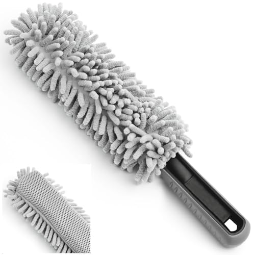 Image of JAYTOP Car Duster Microfiber Brush || Dusters for Home Cleaning || Cleaning Essential Microfiber Car Duster || 14 inch Scratch Free Dust Cleaning Brush for All Type of Cleaning|| (Grey)