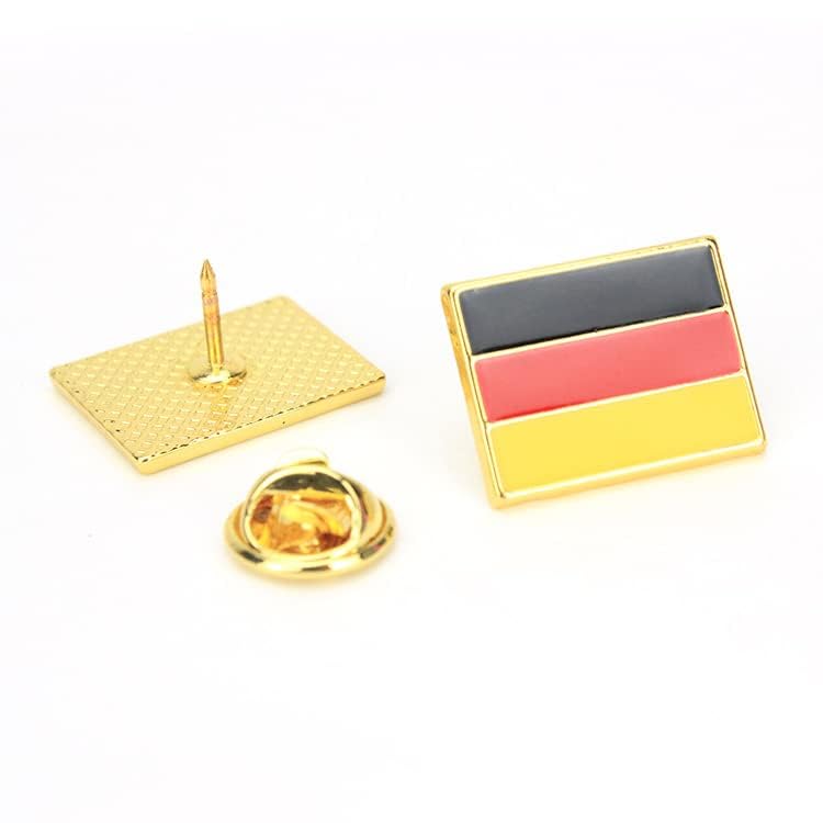 Image of Germany National Flag Enamel Pin and Germans heart-shaped National Emblem Badge Brooch For Backpack and Coat