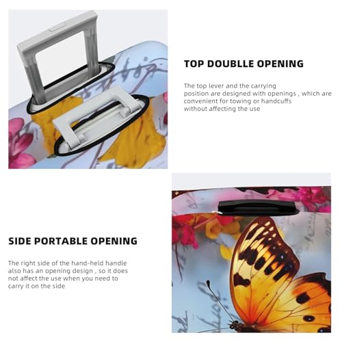 Luggage Cover Washable Elastic Suitcase Covers Butterfly Travel Baggage Cover Fashion Anti-scratch Suitcase Protector Decoraitve Covers Fits 18-32 Inch Luggages Medium4