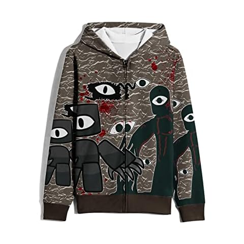 Aepotumn Doors Roblox Hoodies Seek Figure Boys Hooded Pullover Sweatshirt Girls Coats Casual Black for 6-10Y Cover