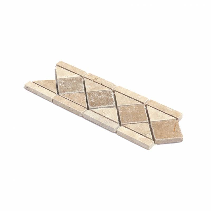 Listel Travertin Mix Light/Noce 10x29x1 cm