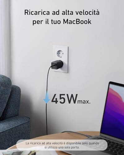 Caricatore USB C 47 W, caricatore 523 (Nano 3), compatto con 2 porte GaN caricatore rapido per iPhone 17/16/16 Plus/16 Pro Max/15/14, Galaxy, Pixel 4/3, iPad/iPad Mini (cavo non incluso) - Hub USB - Immagine 2