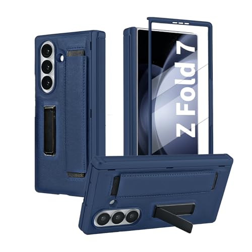 XIMAND for Samsung Galaxy Z Fold 7�p�X�����P�[�X�A���X�g�X�g���b�v�A�}���`�A���O���X�^���h�A�����q���W�A�X�N���[���v���e�N�^�[�t���A�ϏՌ��A�t���{�f�B�����ی� - �u���[