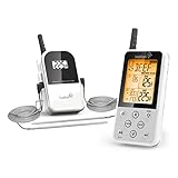 Ivation Extended Range Wireless Cooking Thermometer - Dual Probe - Remote BBQ, Smoker, Grill, Oven, Meat Thermometer - Monitor Food Up To 325' Away (White)