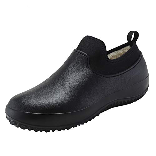 YUKTOPA Zapatos de trabajo resistentes al aceite para hombre y mujer, resistentes al agua, antideslizantes, para cocina, para el trabajo, zuecos de seguridad, para el jardín, zuecos de agua, color,
