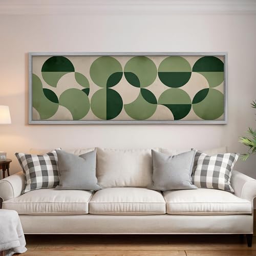 Impression géométrique vert émeraude pour habiller un grand mur vide - 4