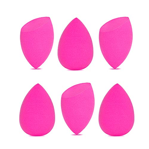 Opaz 6 Pcs Pink Makeup Sponge Blender Set Non-latex Beauty Foundation Blending Edgeless Flawless Liquid, Cream, and Powder applicator sponges Puff set case