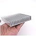 Awxlumv 100mm Heatsink 100x100x18mm/ 3.94''x3.94''x0.71'' Heat Sinks Radiator for Circuit Board Transistor Semiconductor Devices Control System Multimedia Components Equipment with 16 Fins - Sliver