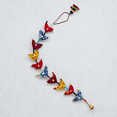 Paper-High-10-Bird-Bell-Tota-Traditional-Indian-Hanging-Decoration-Handmade-Recycled-Fabric-Bedroom-Decorations-Home-Decor