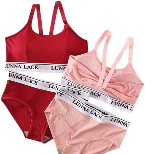 Buy Lunna Lace Ribbed Sports Bra And High Waist Briefs Set Red And buy-lunna-lace-ribbed-sports-bra-and-high-waist-briefs-set-red-and