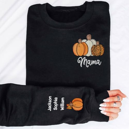 sweatshirt, grandma embroidered sweatshirt, grandma sweatshirts for women, Pumpkin Shirt4
