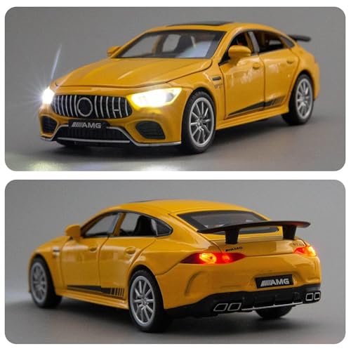 Image of 1 /32 Mercedes AMG Benz GT63 Toy Car Metal Pull Back Diecast Car with Openable Door and Sound Light, Gifts Toys for Kids (Red)