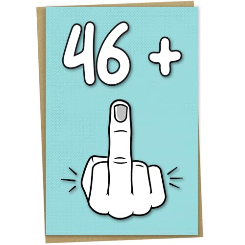 Biglietto di auguri per 47° compleanno, 46 + 1, divertente