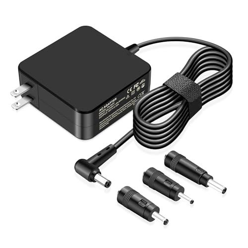 65W Laptop Charger Compatible with Asus Vivobook 14 15 17 S13 S14 S15 Go 12 14 15 Zenbook Flip Chromebook Notebook EeeBook Laptop 5.5 * 2.5mm with 3 Replaceable Tip