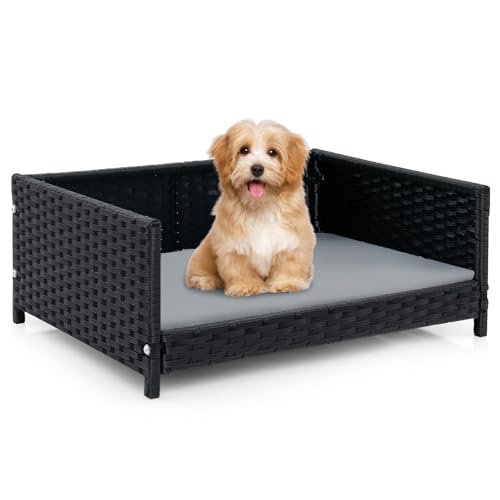 FANTASK Hundecouch für kleine/mittelgroße Hunde, erhöhtes Hundesofa...