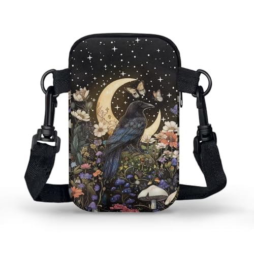 Small Crossbody Purses Cell Phone Bag for Women Gothic Cross Body Bags Phone Wallet Sling Pack Shoulder Handbag2