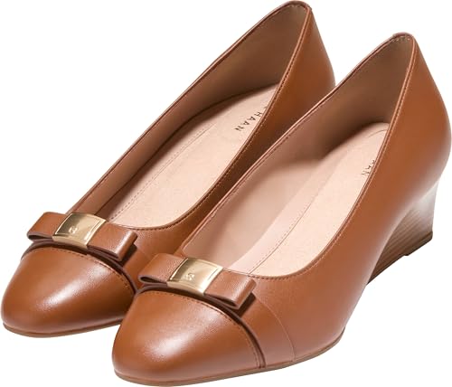 Cole Haan Women's Shoes - Go-to Malta Bow Wedges, British Tan Leather, 9-B US by Cole Haan - Used condition - Image 6