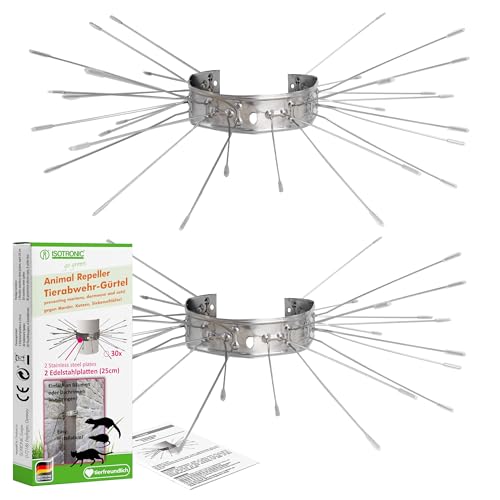 ISOTRONIC Marderabwehrgürtel 2er Set für Fallrohre I Marderabwehr aus...