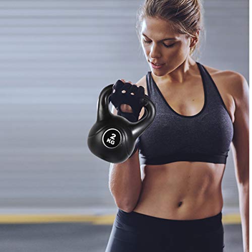 Halteres de plástico Kettlebell Fitness Pesos para as mãos Ótimo para Treino de Corpo Inteiro e Trei