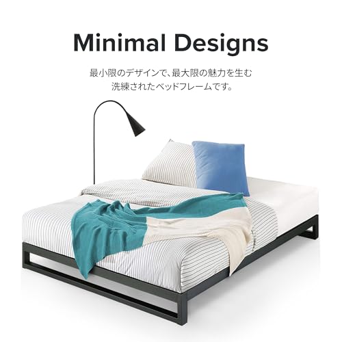 ZINUS(ジヌス) Heavy Duty スチールベットフレーム シングル 18cm ブラック ヘットなし BFBL-07 の商品画像 3