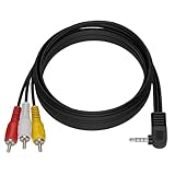 3.5mm Male Jack to RCA Male Video and Audio Cable - Compatible with Roku and Tivo - NOT for Cameras - Composite Video Cable Connector (Red White Yellow) - 6 Feet