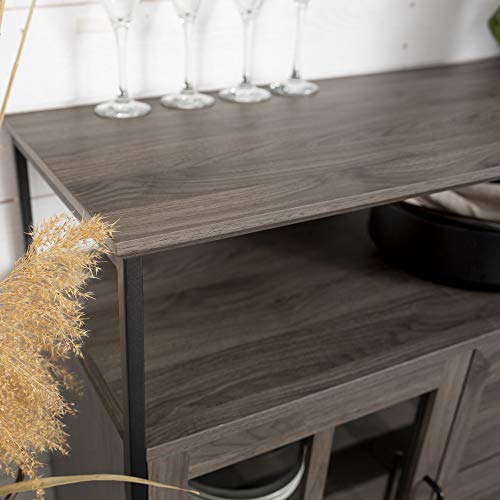 image for Walker Edison Furniture Company Industrial 3-Door Buffet Sideboard for