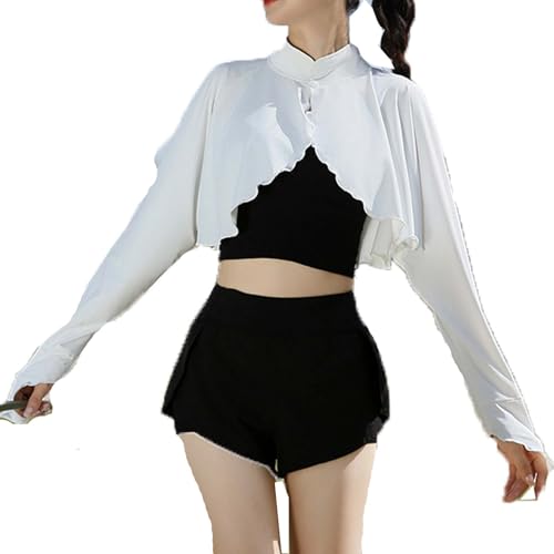 Women's Cooling Shawl Sun Cape Cloak UV Protection Cooler Shrug Neck Sun Protection Arm Sleeves with Finger Hole