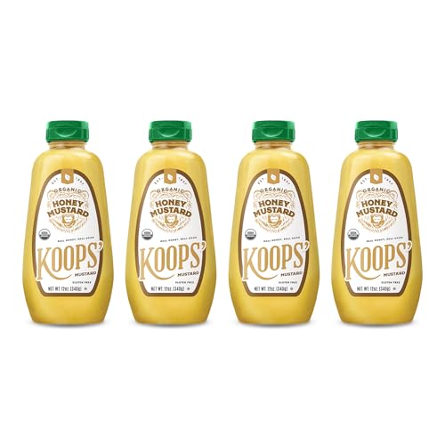 Koops' Organic Honey Mustard – Gourmet Mustard, Gluten-Free, Kosher, Made