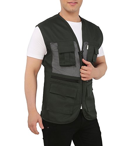 Image of ASHDAN Photographer Durable Vest. Sleeveless Regular Size Outdoor Expedition Jacket. Netted Ventilation