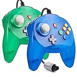 2 Pack Mini N64 Controller, kiwitatá Retro N64 Wired 64-bit Remote Game Upgraded Joystick Pad...