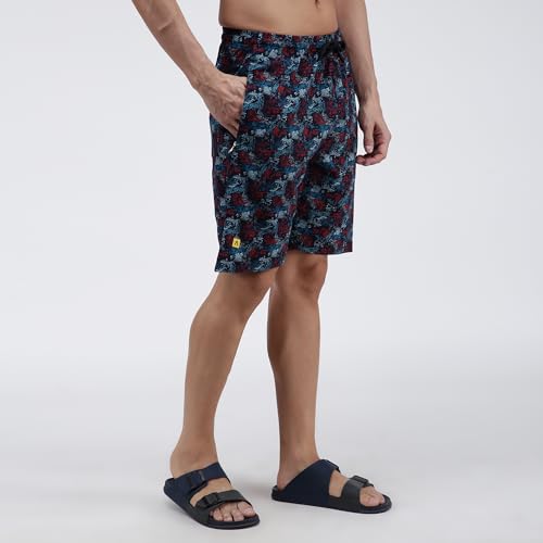 Image of Amul Comfy Men's Bermuda Shorts | Adjustable Drawstring for Better Waist Fit | Comfortable Casual Shorts | Breathable Summer Wear | Pack of 1 | Color May Vary