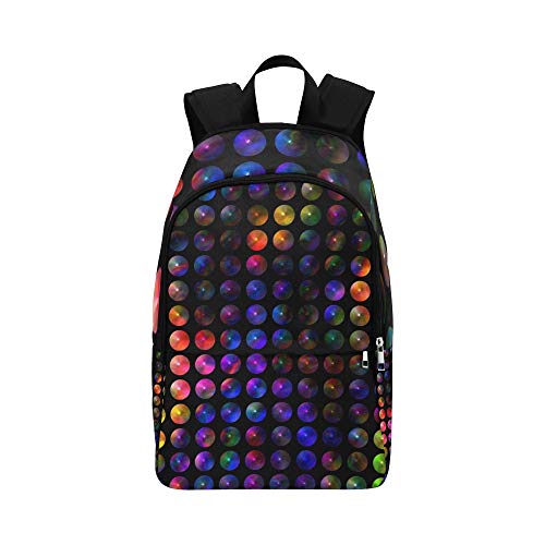 AIKENING Circle Shining Symmetrically Light About Abstract Casual Daypack Travel Bag College School