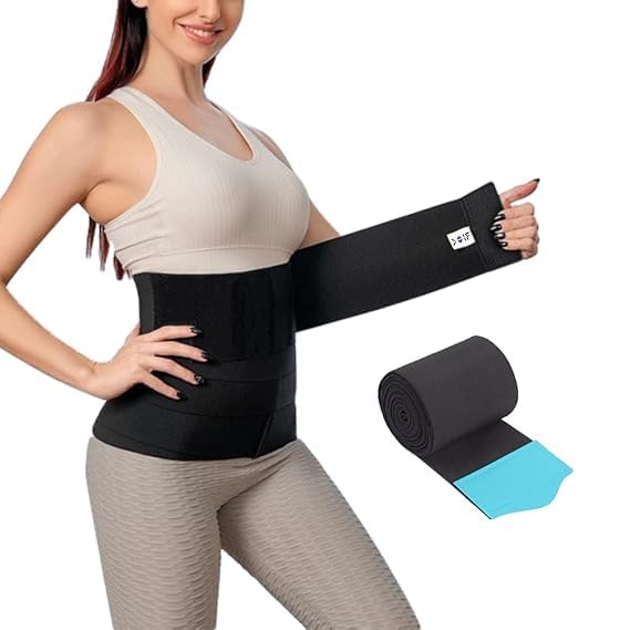 Tummy Shaper Belt for Women & Men | Adjustable Body Shaper & Postpartum Recovery Waist Slimming Belt | Back Support & Posture Corrector Blue-image-0