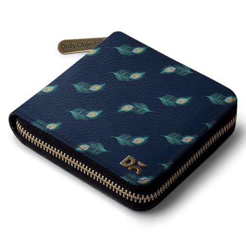 Image of DailyObjects Women's Zip Wallet | Made with Vegan Leather Material | Carefully Handcrafted | Holds up to 8 Cards | Slim and Easy to Fit in Pocket | Coin Pocket with Button Closure