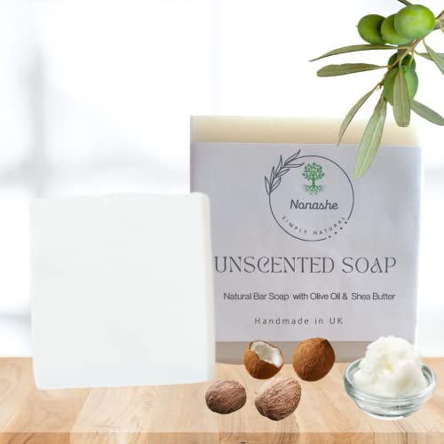 Nonashe Handmade Cleansing Bar Soap With Olive Oil, Shea Butter, for All Types Skin Natural Ingredients - Image 4