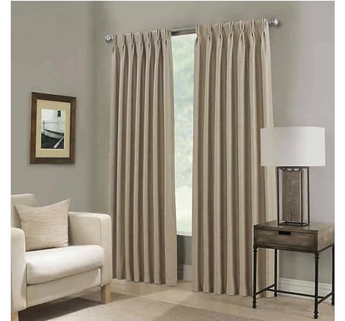 Rideau occultant 100% soie avec doublure de 274 x 137 cm pour habillage de porte XL