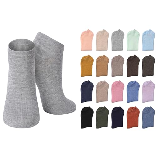 Image of Tipi Toe Women's 20 Pack Colorful Low Cut Socks - Lightweight, Breathable Design for All-Day Comfort Sizes 9-11 /10-13