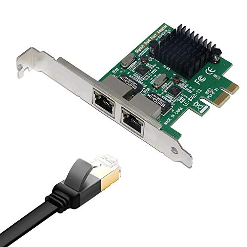 2 Puertos 1000Mbps Gigabit Ethernet 10/100/1000M PCI Express PCI-E Tarjeta de Red RJ-45 Adaptador LAN para Escritorio miniatura 4
