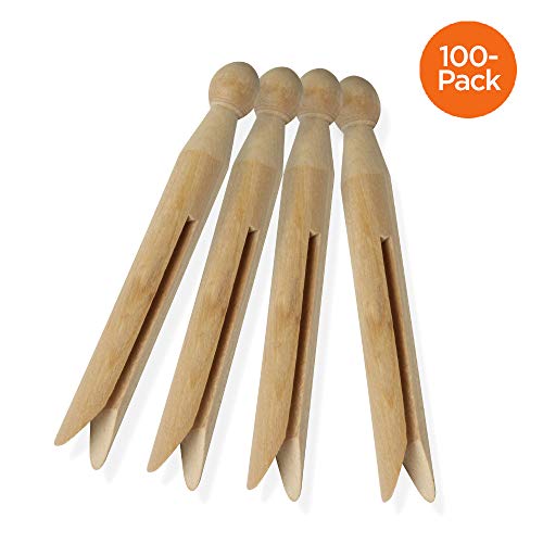Honey-Can-Do-Round-Wooden-Clothespins-100-Pack